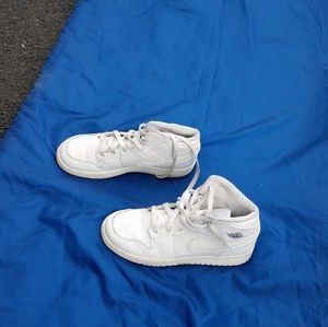 Boys White Jordans